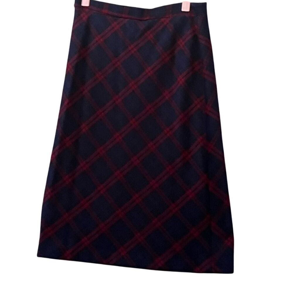 Cape Cod Match Mates Vintage Plaid Wool A-Line Skirt Size 10 Multicolor